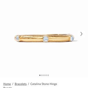 Julie Vos Catalina Stone Hinge Bangle in iridescent purple